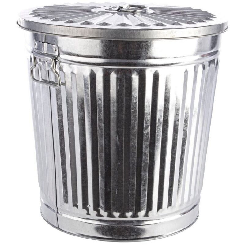foto del prodotto bidone london metallo zincato in zinco galvanizzato 35l