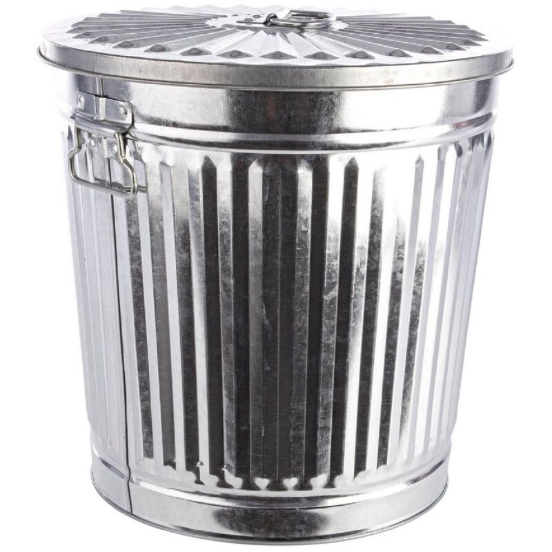 foto del prodotto bidone london metallo zincato in zinco galvanizzato 7l