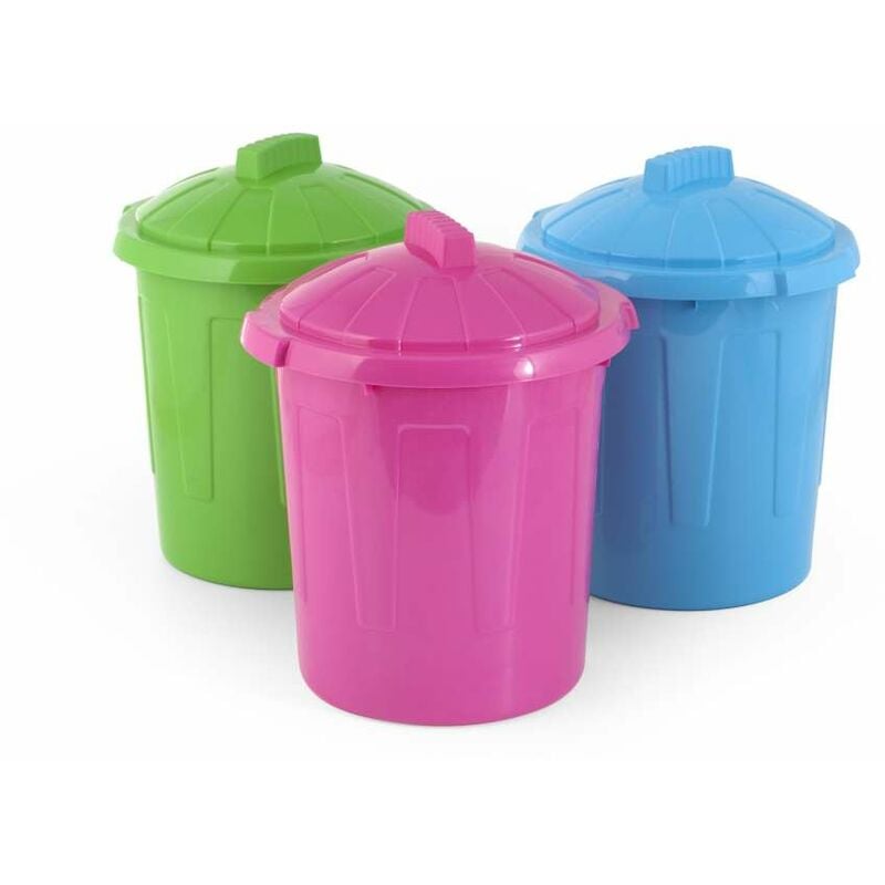 foto del prodotto bidone pattumiera con coperchio assortiti 8 l