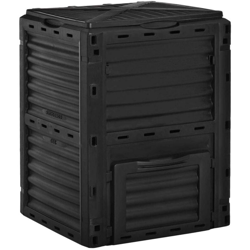 foto del prodotto bidone per compostaggio da 300lt in colore nero