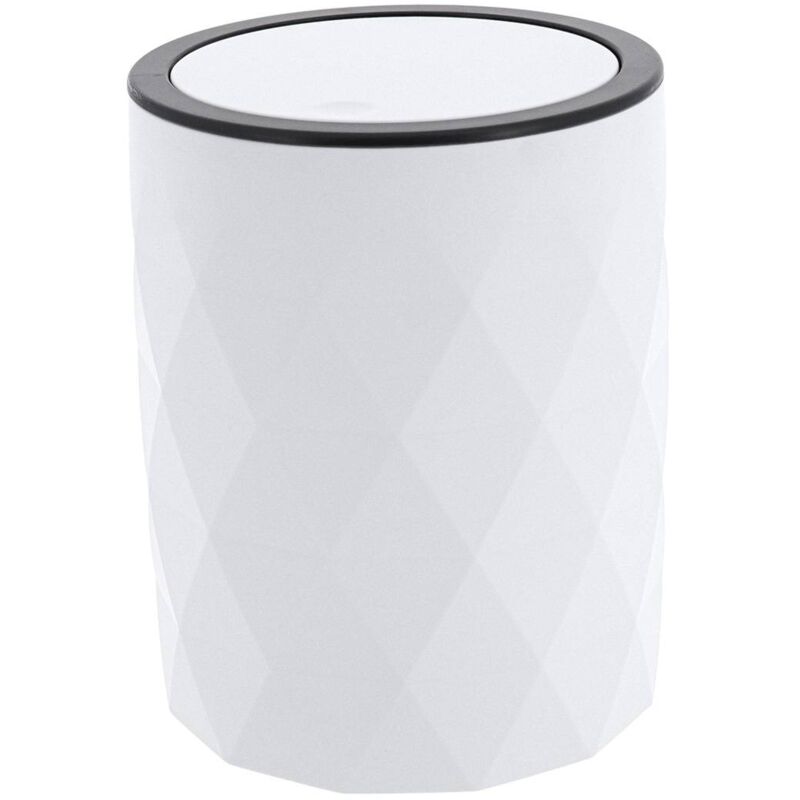 foto del prodotto bidone per rifiuti in abs gomma 6l bianco tendance