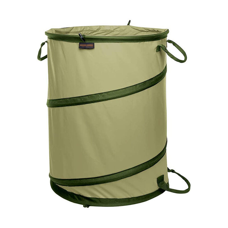 foto del prodotto bidone pieghevole per rifiuti da giardino, contenitore per foglie cadute, bidone per rifiuti in tessuto oxford per esterni, grande capacit , 37,8 l,