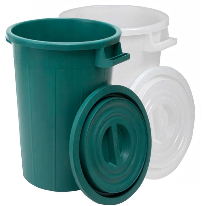 foto del prodotto bidone rotondo multiuso per mosto di vino in plastica pvc bidone con tappo 100 litri verde