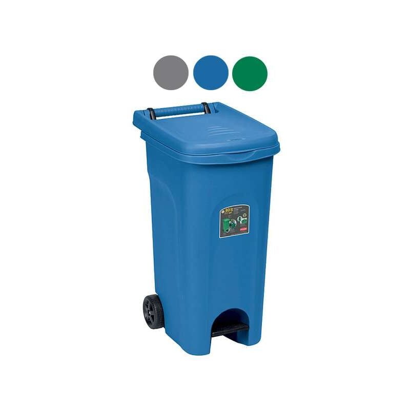 foto del prodotto bidone urban quadro c/pedale blu l 80 stefanpl