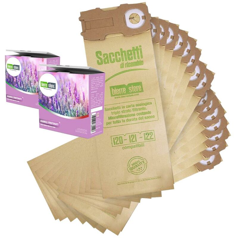 foto del prodotto bierre store sacchetti folletto vk 121 vk 122 vk 120 16pz granuli lavanda compatibili
