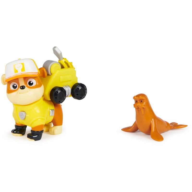 foto del prodotto big truck pups, figura de acci n de rubble con dron de rescate de quita y pon, control remoto del centro de mando y juguetes de animales para ni os a
