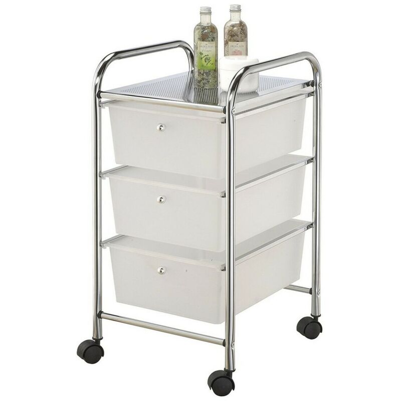 foto del prodotto bigbuy cassettiera berilo ys a3cl trasparente 3 cassetti