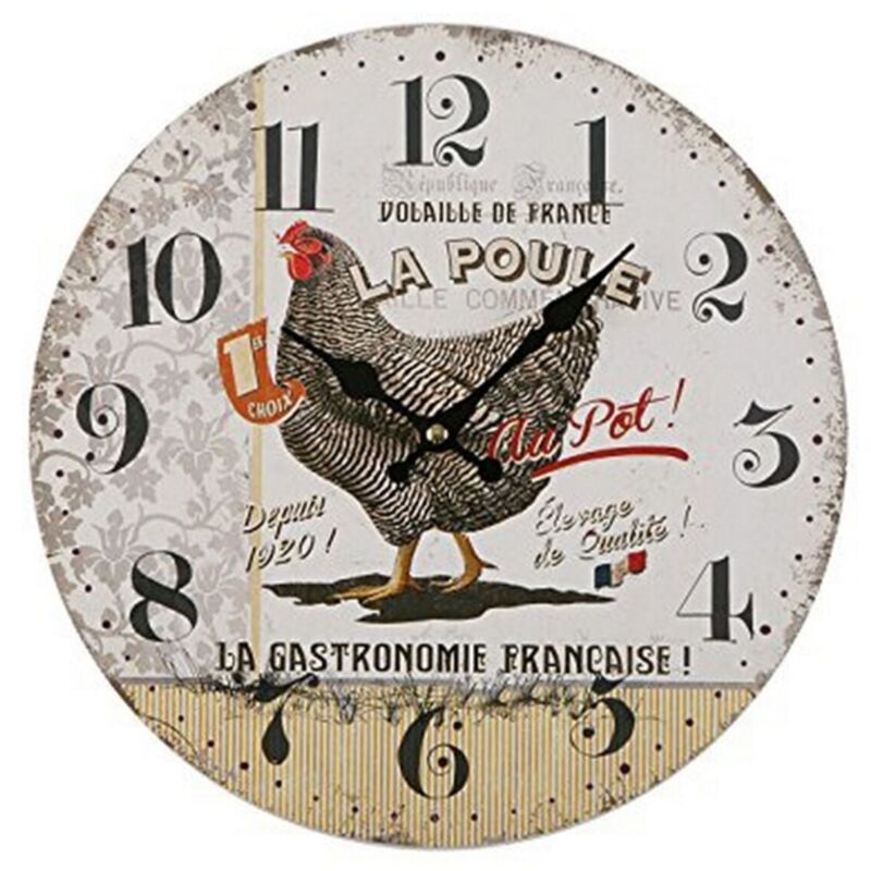 foto del prodotto bigbuy orologio da parete versa gallina plastica 5 x 28 x 28 cm 