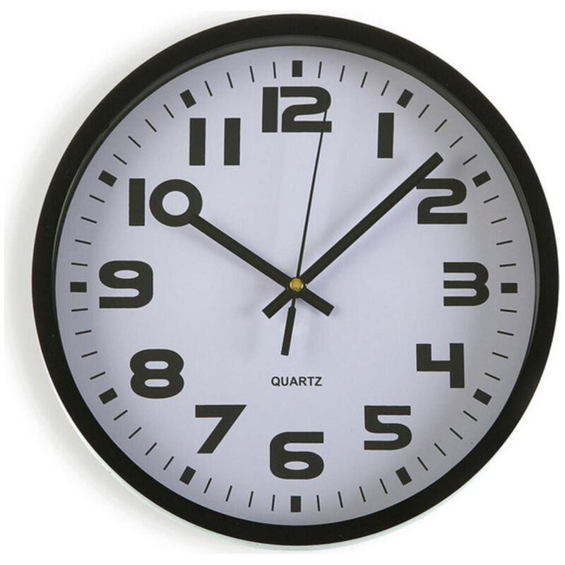 foto del prodotto bigbuy orologio da parete versa nero plastica 3,8 x 25 x 25 cm