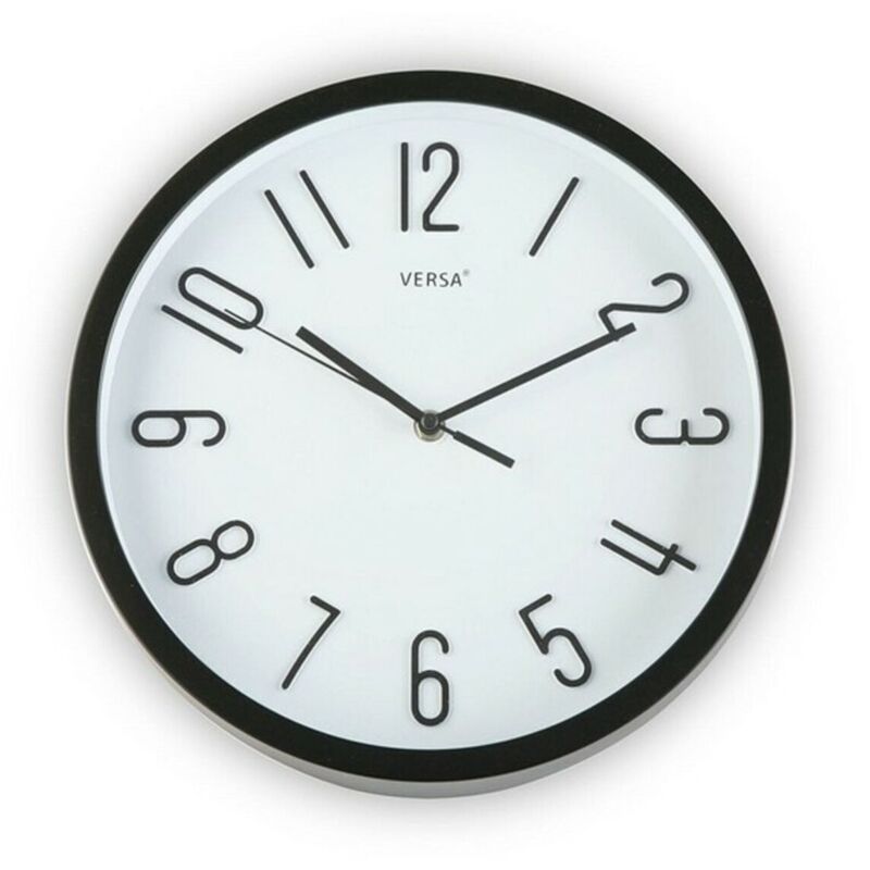 foto del prodotto bigbuy orologio da parete versa nero plastica fusion 4,6 x 30 x 30 cm 30 cm 