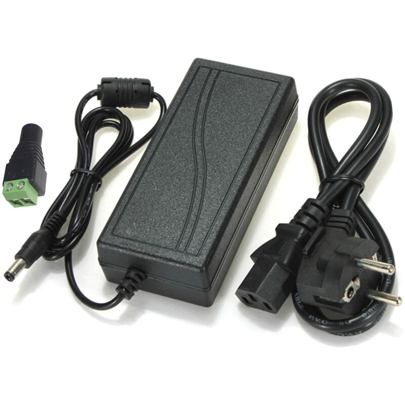 foto del prodotto bigbuy risparraluz trasformatore dc alimentatore per strisce led fonte di alimentazione 220 v 12 v 5 a 60 w , nero