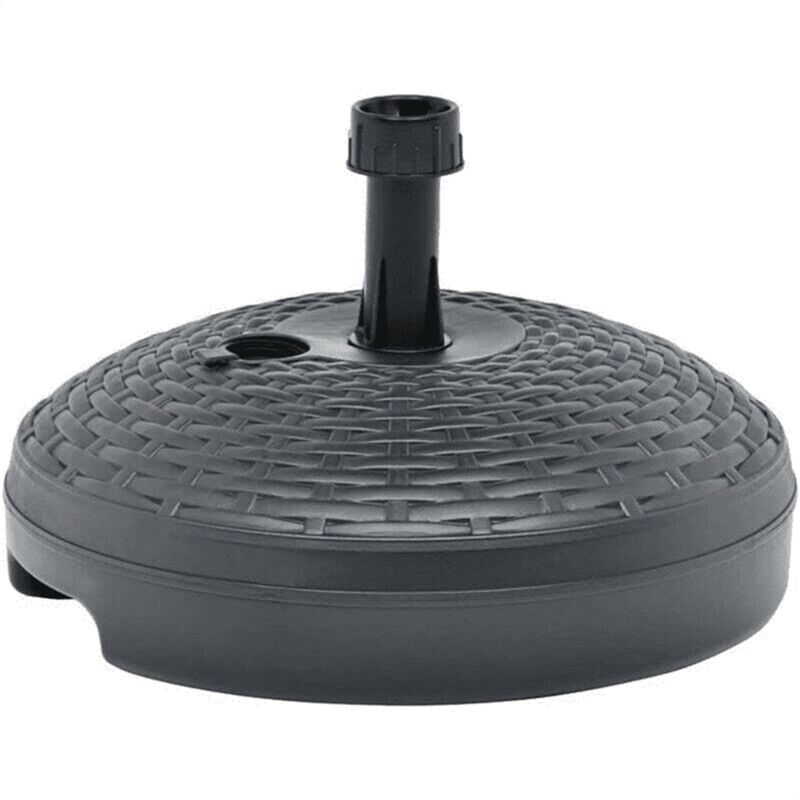 foto del prodotto bighouse it base in plastica per ombrellone da giardino e mare, effetto rattan 45 cm bianco