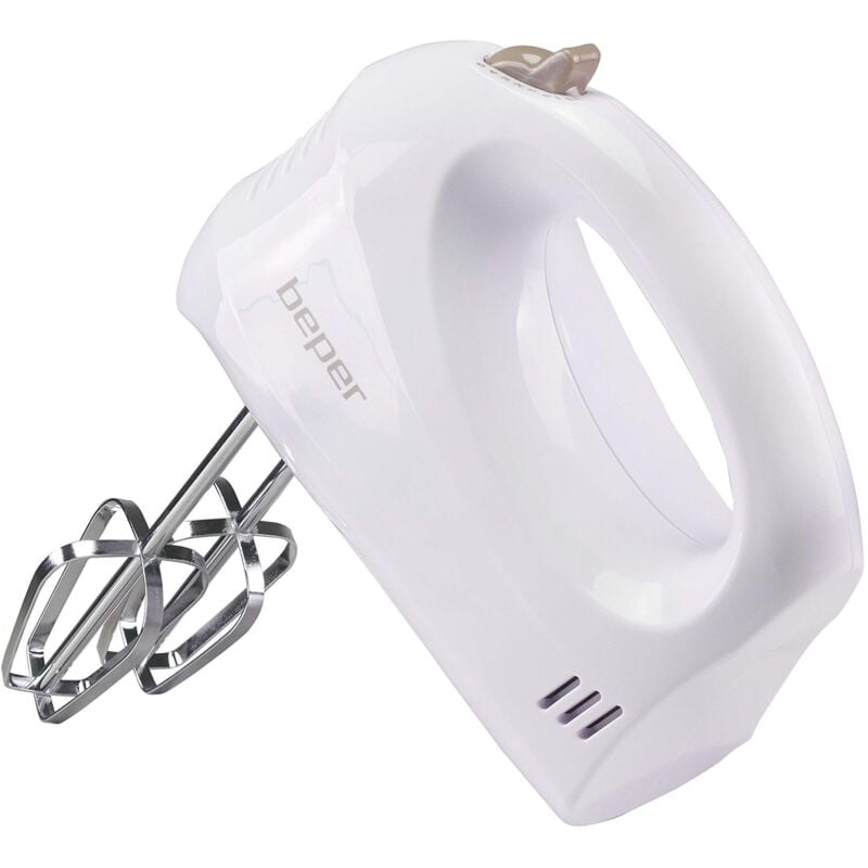 foto del prodotto bighouse it beper bp.304 sbattitore elettrico e mescolatore, 150 w, 70 decibel, abs acciaio cromato, 5 velocit , bianco tortora