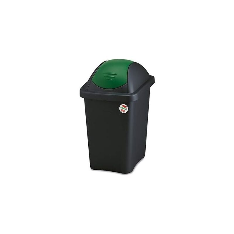 foto del prodotto bighouse it bidone immondizia multipat lt. 30 cm 29 x 39 x h.50 nero verde