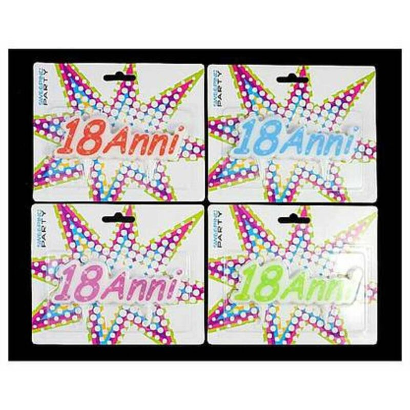 foto del prodotto bighouse it candeline sagoma 4 colori 18 anni 3769 x1