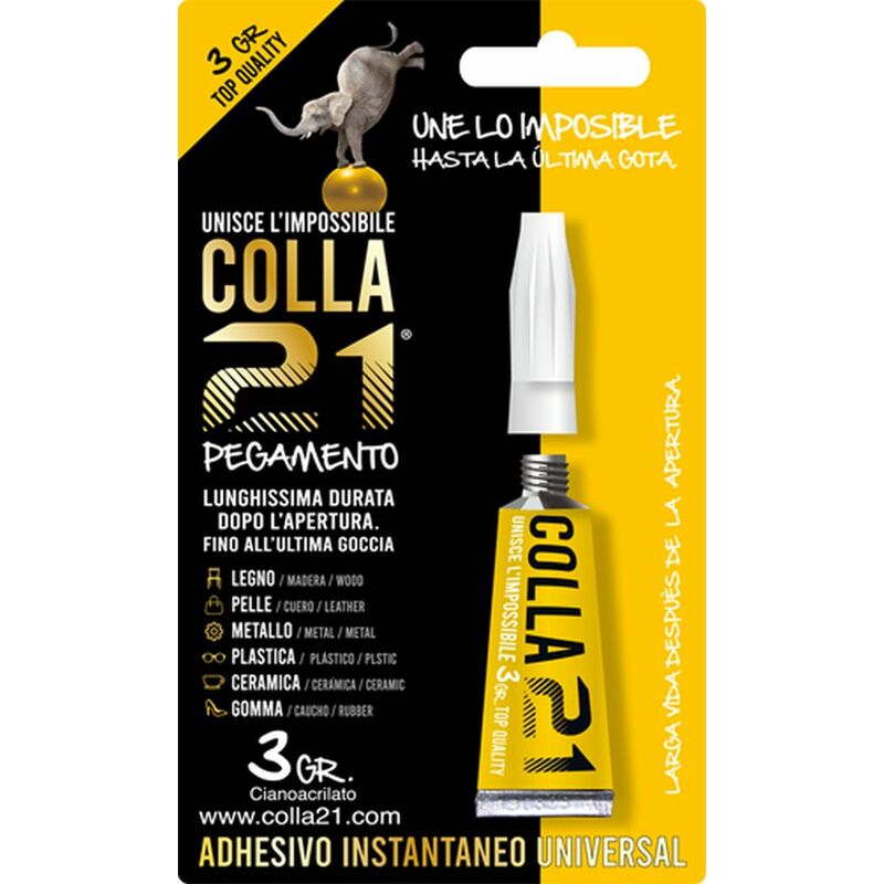 foto del prodotto bighouse it colla 21 liquida adesivo istantaneo universale cianoacrilicato 3gr