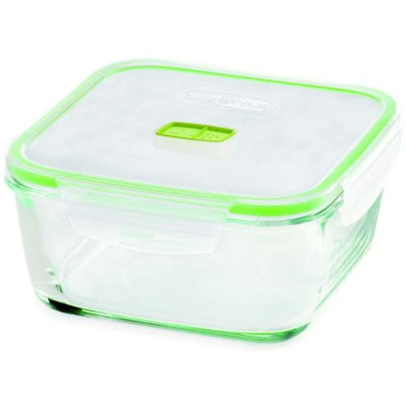 foto del prodotto bighouse it - gio'style contenitore per alimenti in vetro - 1,4l - chiusura ermetica - quadrato - made in italy - adatto a frigorifero, freezer, microonde - linea 2 in 1 vetro