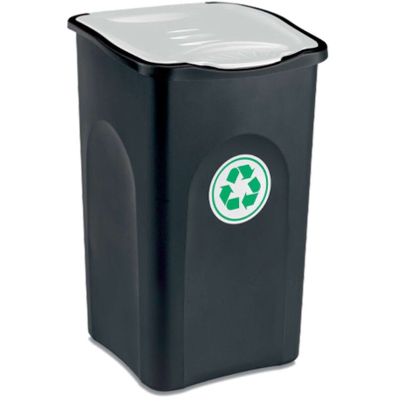 foto del prodotto bighouse it pattumiera ecogreen lt50 coperchio bianco 37x37x56h cm