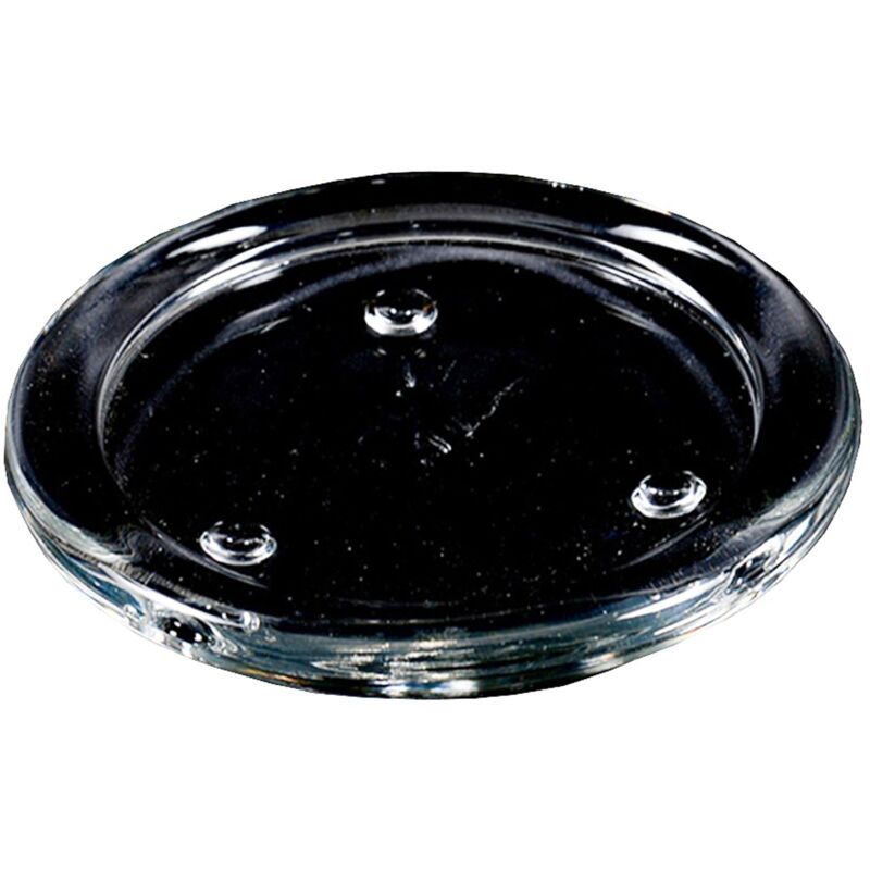 foto del prodotto bighouse it piatto portacandele in vetro trasparente decorazione vintage da 11 cm