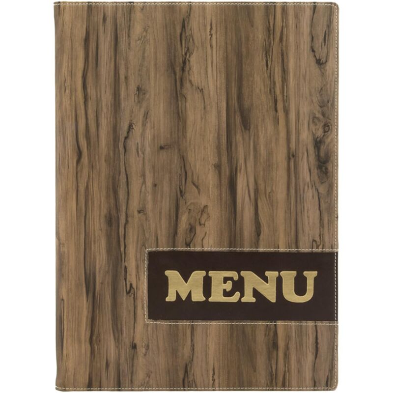 foto del prodotto bighouse it securit porta menu linea design per caff , ristoranti, bar formato a4 similpelle 1 doppio inserto incluso stile legno