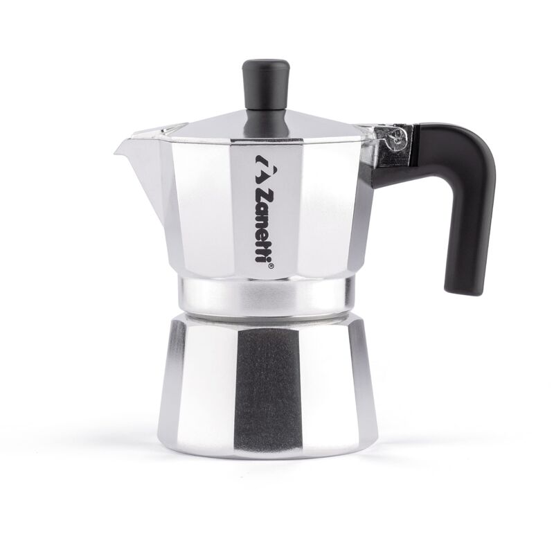 foto del prodotto bighouse it zanetti, mama caffettiera moka in alluminio, macchinetta caff 1 tazza, moka espresso con sistema anti goccia, guarnizione in silicone,