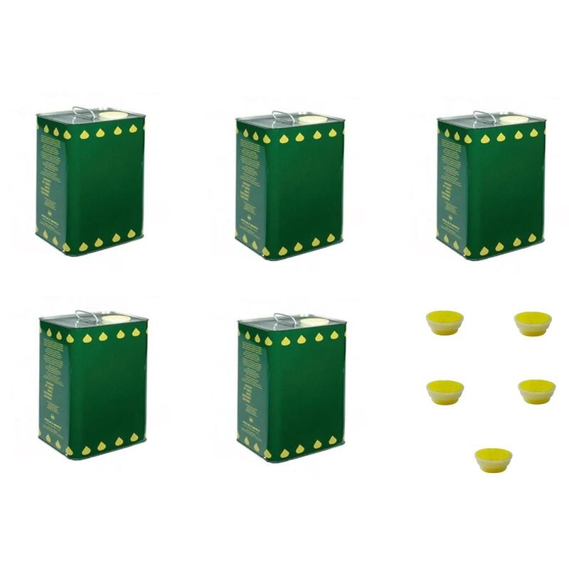 foto del prodotto bigmat lattina latta fusto in latta da 5 lt per olio con tappo per alimenti fer 269001