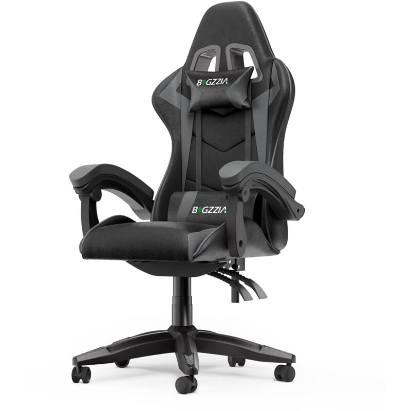 foto del prodotto bigzzia sedia gaming con schienale ergonomico inclinabile e altezza regolabile sedia girevole per computer con supporto lombare, poggiatesta