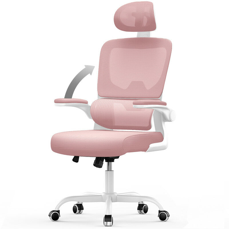 foto del prodotto bigzzia sedia ufficio ergonomica poltrona ufficio con supporto lombare adattivo schienale reclinabile e altezza regolabile sedia scrivania con