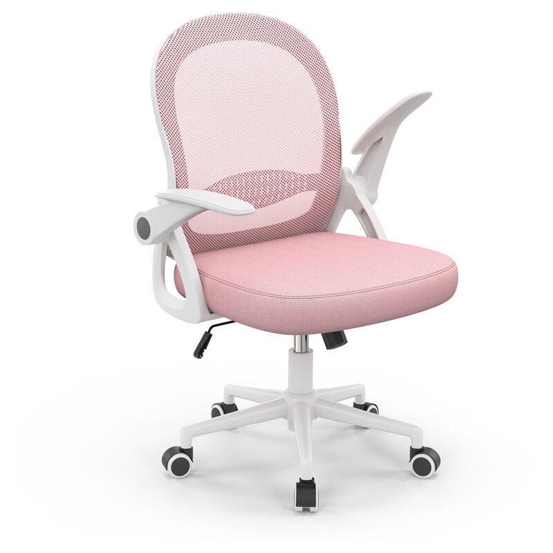 foto del prodotto bigzzia sedia ufficio sedia scrivania con supporto lombare poltrona ufficio in rete traspirante sedia da ufficio ergonomica braccioli e altezza