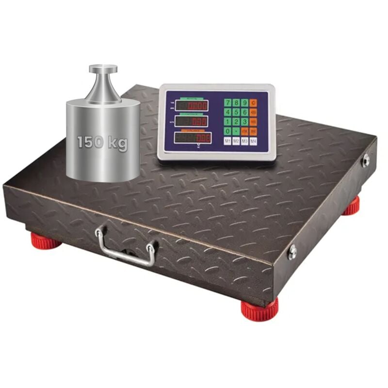 foto del prodotto bilancia a piattaforma wireless, 150 kg, bilancia avanzata, funzione tara, display led hdwr wagpro w150
