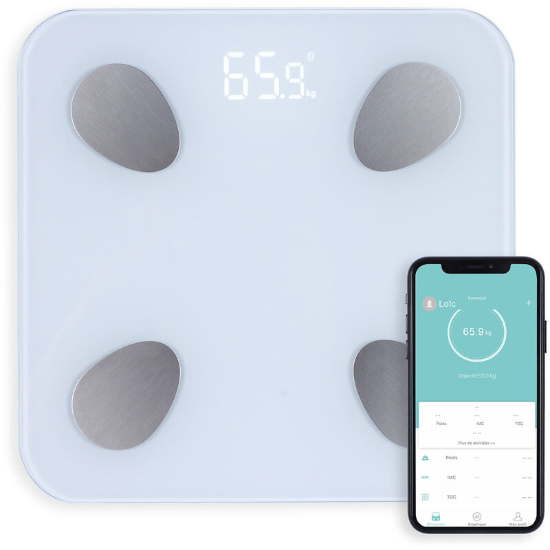 foto del prodotto bilancia collegata 180kg 100g dom428 livoo