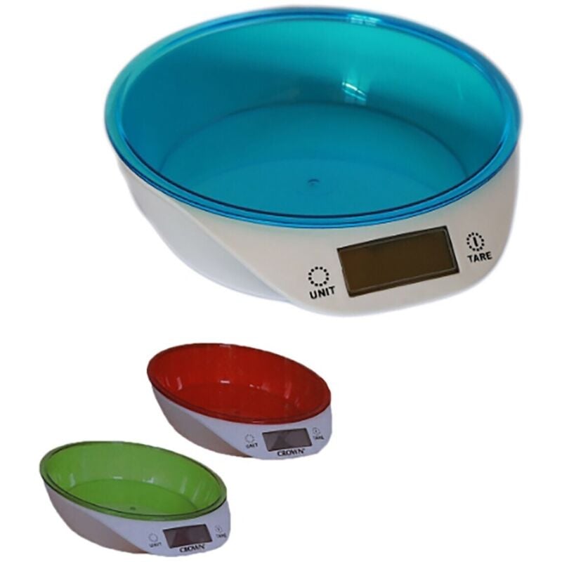 foto del prodotto bilancia cucina digitale precisione max 5kg ripiano ciotola tara pesa alimenti