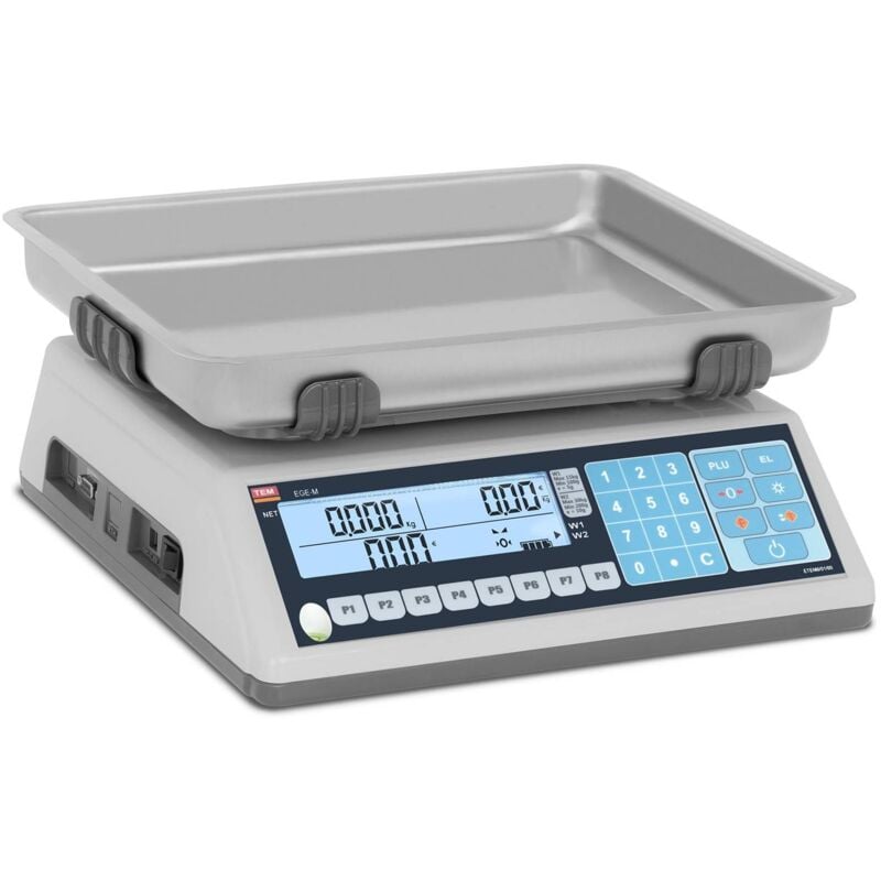 foto del prodotto bilancia da banco prezzatrice tarata per commercio mercato 30 kg 10 g duale lcd