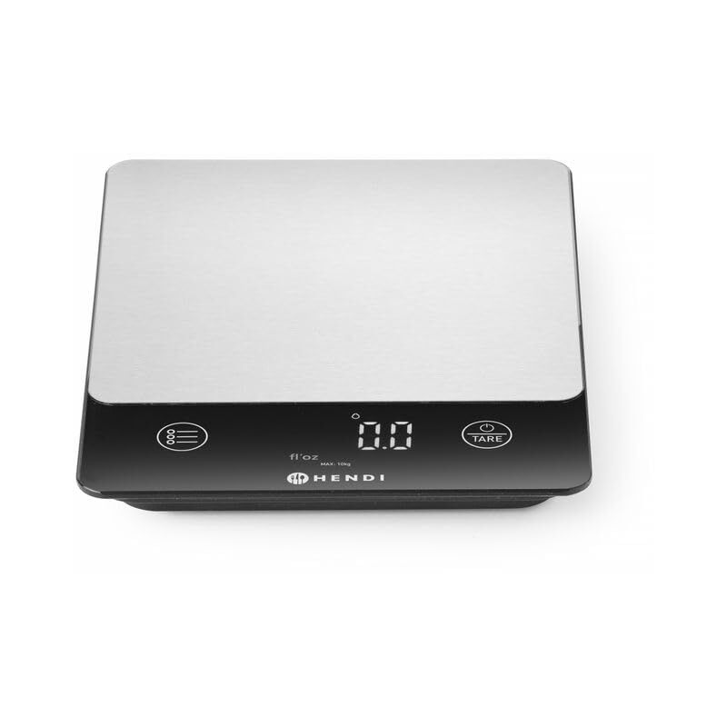 foto del prodotto bilancia da cucina digitale, display led digitale e tattile, max. 10 kg, ricaricabile e resistente all acqua e alla polvere ip67, 160x210x h 19 mm,
