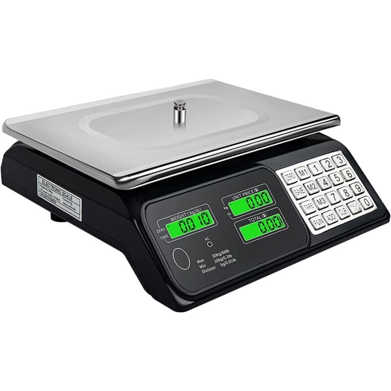foto del prodotto bilancia da negozio fino a 30 kg, display lcd, hdwr wagpro s30a