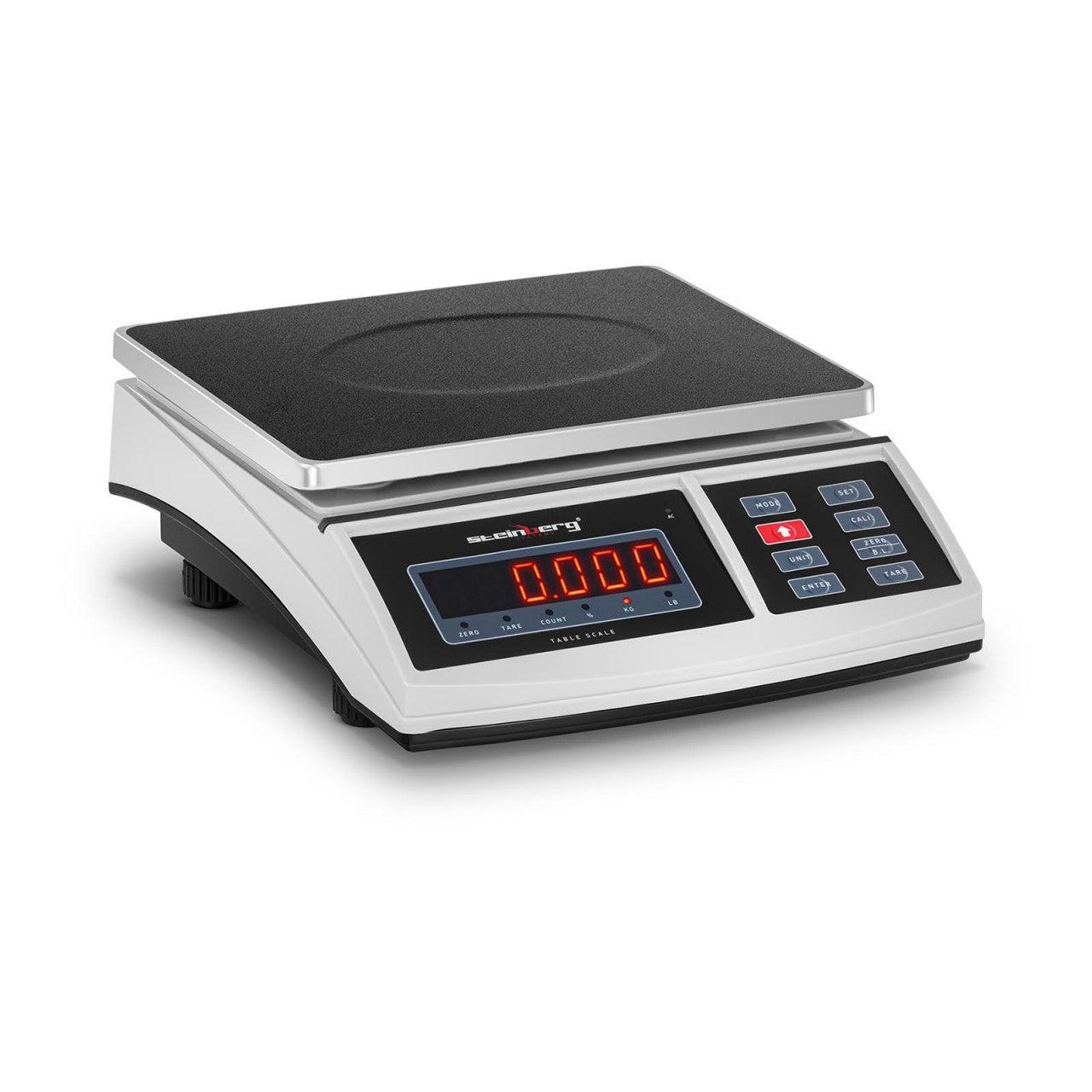 foto del prodotto bilancia da tavolo da cucina pesa alimenti - 30 kg / 1 g - 21 x 27 cm - led 14_0000613