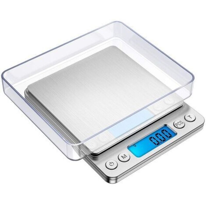 foto del prodotto bilancia di precisione lablanc 500 g 0,01 g, bilancia di precisione 0,01 g, bilancia da cucina con funzione di tara e conteggio, display lcd