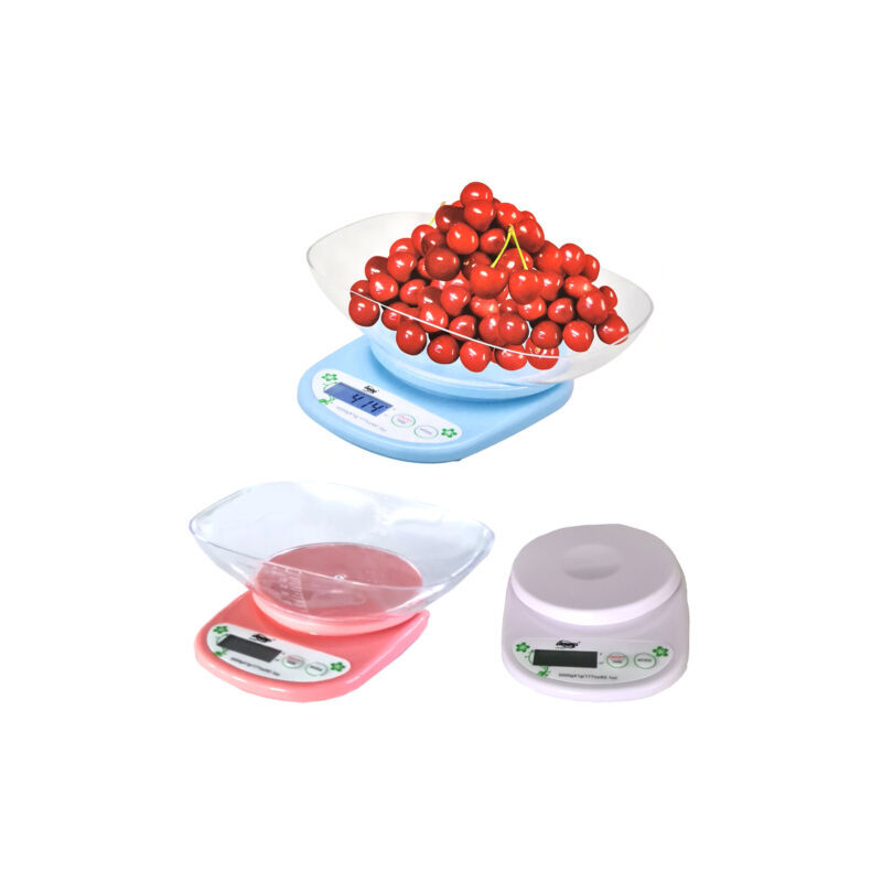 foto del prodotto bilancia digitale lcd piatto vassoio cucina elettronica liquidi 5 kg tara b25