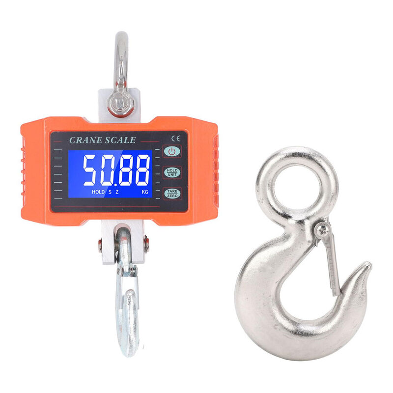 foto del prodotto bilancia elettronica a gancio display digitale bilancia sospesa bilancia per gru industriale multifunzionale carico 500 kg spina ue 100 240 v 