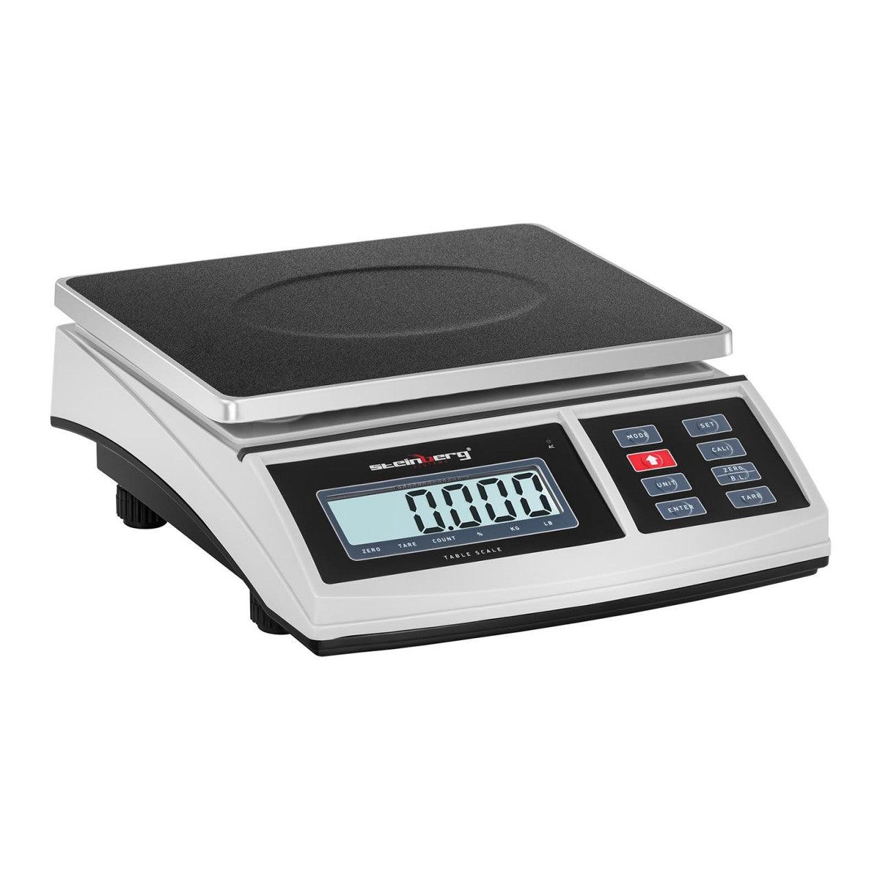foto del prodotto bilancia elettronica da tavolo professionale 30 kg 1 g 21 x 27 cm lcd 14 0000612