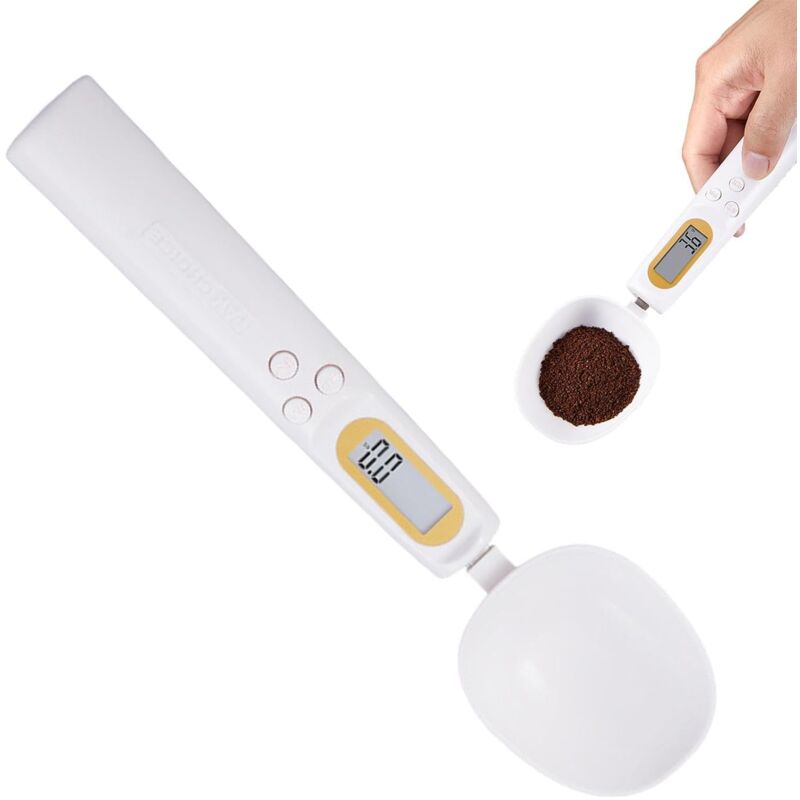foto del prodotto bilancia per cucchiai dosatori per alimenti, bilancia con cucchiai dosatori, cucchiai dosatori precisi da 1000 g 0,1 g con display lcd per la