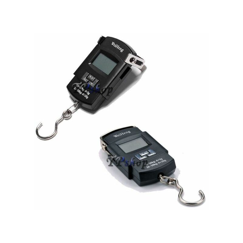 foto del prodotto bilancia portatile elettronica per pesca caccia pesa bagagli 50 kg wh a08