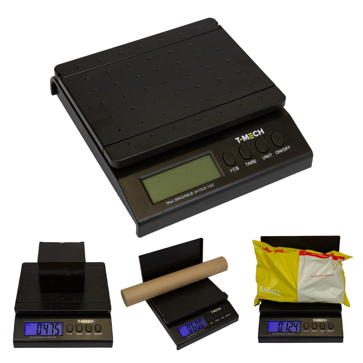foto del prodotto bilancia postale digitale nera 36kg per ufficio e casa con 4 modalit di peso