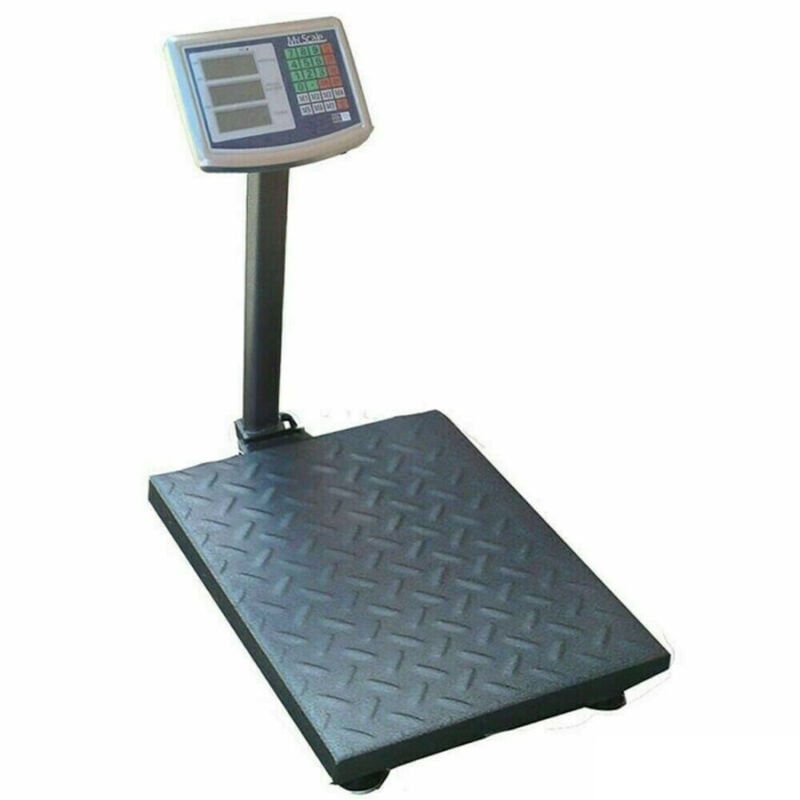 foto del prodotto bilico bilancia digitale 500 kg piattaforma elettronica display lcd bascula trade shop traesio