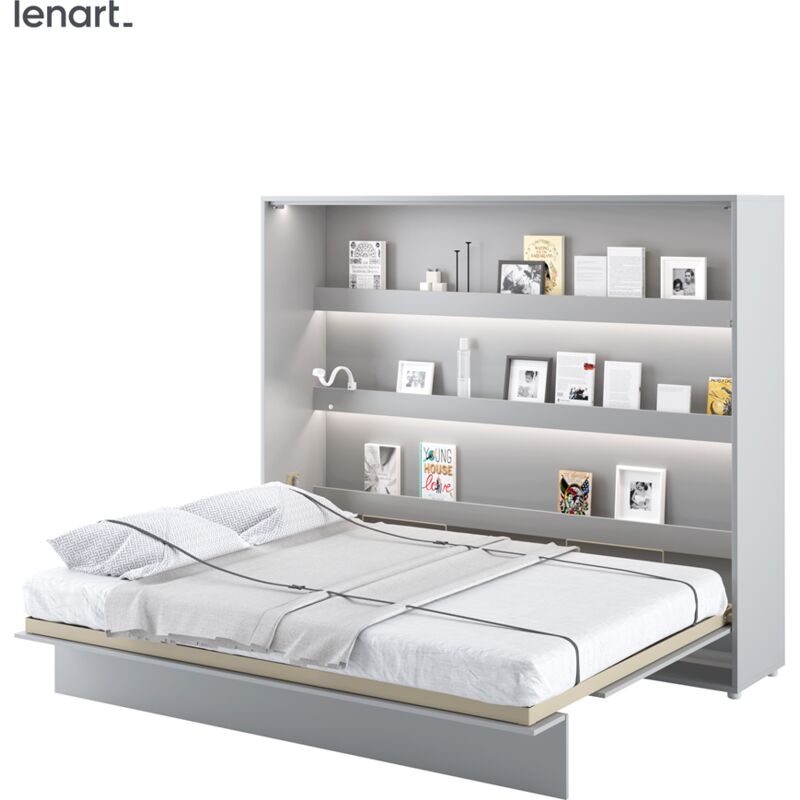 foto del prodotto bim furniture lenart letto a scomparsa bed concept 14 160x200 orizzontale grigio opaco