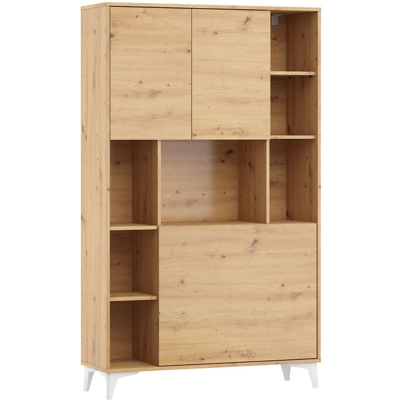 foto del prodotto bim furniture libreria scrivania pieghevole megan 2 in rovere lavorato a mano