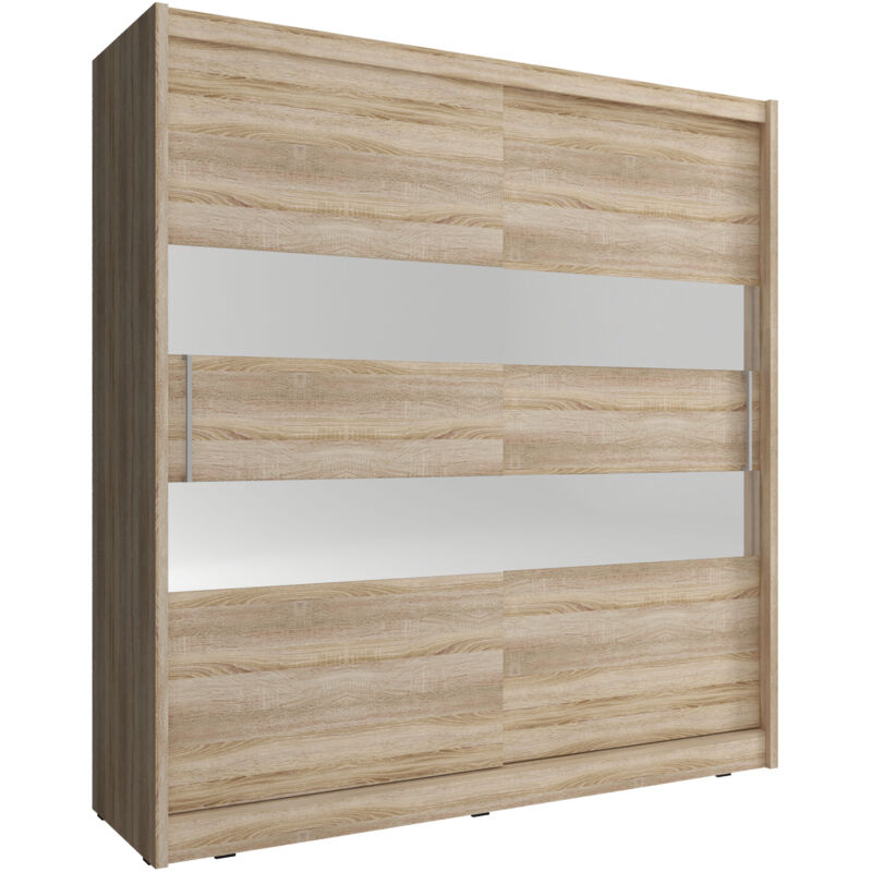 foto del prodotto bim furniture maja ii 180 cm armadio scorrevole a 2 ante rovere sonoma
