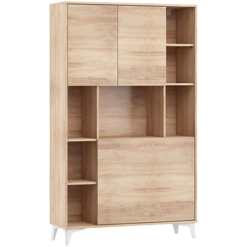 foto del prodotto bim furniture megan 2 scrivania libreria pieghevole rovere sonoma