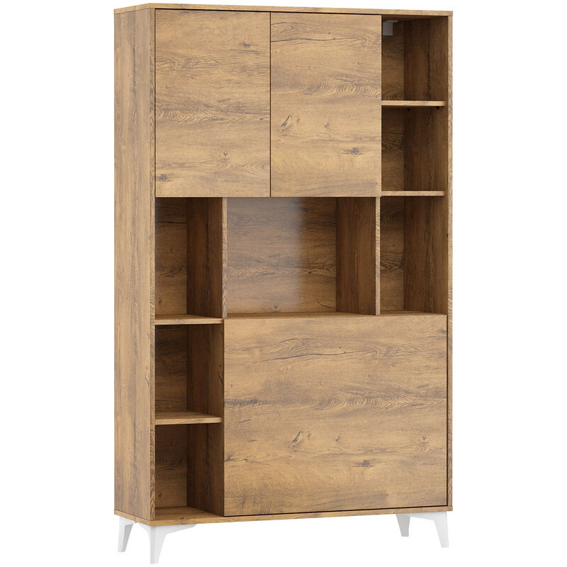 foto del prodotto bim furniture megan 2 scrivania pieghevole libreria in rovere bordeaux