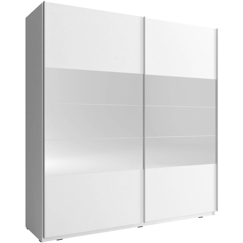 foto del prodotto bim furniture mika i 150 cm armadio scorrevole a 2 ante specchio bianco opaco